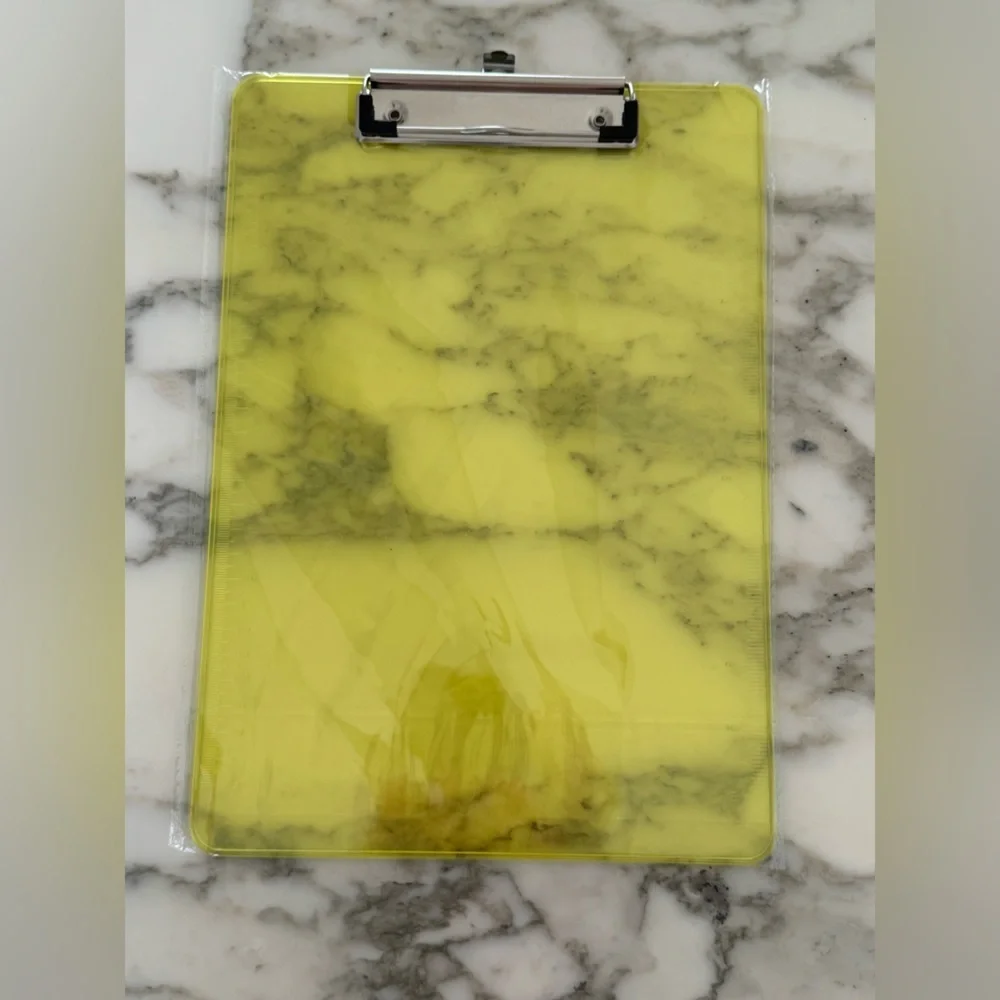 NWT Full-Size Neon Marble Clipboards | Set of 3 | Green, Yellow, Orange